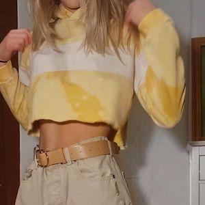 Tie dyed cropped hoodie